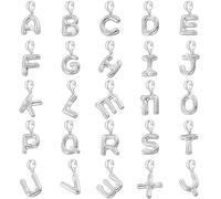 Cute A-Z 26 Initial Letter Necklace for Women Girls Retro Pearl Bubble Letter pendant necklace Birthday Jewellery O 50CM