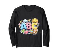 Cute ABC Alphabet Learning Preschool Kindergarten Kids Long Sleeve T-Shirt