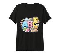Cute ABC Alphabet Learning Preschool Kindergarten Kids Premium T-Shirt