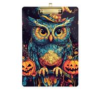 Cute Abstract Owl and Psychedelic Decorative Happy Halloween Animal Menu Restaurant Storage Boxes Acrylic Cute Nurses Home Contractor Size 9x12