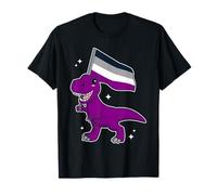 Cute Ace Pride T-Rex dinosaur with asexual flag T-Shirt