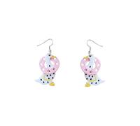 Cute Acrylic Animal Drop Earrings Colorful Boots Chicken Hen Dinosaur Lovely Panda with Bamboos Funny Animal Dangle Earrings For Women Christams Birthday Gift-Duck A