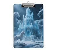 Cute Acrylic Clipboard 8.5x12 Inch - Cold Castle Low Profile Clip Board for Letter/A4 Paper, Lightweight Office Supplies with Vibrant Prints, Hanging Clipboards for Work & Gift