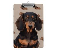 Cute Acrylic Clipboard 8.5x12 Inch - Dachshund Dog Low Profile Clip Board for Letter/A4 Paper, Lightweight Office Supplies with Vibrant Prints, Hanging Clipboards for Work & Gift