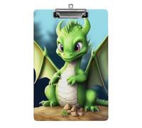 Cute Acrylic Clipboard 8.5x12 Inch - Dragon Cute Low Profile Clip Board for Letter/A4 Paper, Lightweight Office Supplies with Vibrant Prints, Hanging Clipboards for Work & Gift