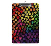 Cute Acrylic Clipboard 8.5x12 Inch - Gay Pride Rainbow Low Profile Clip Board for Letter/A4 Paper, Lightweight Office Supplies with Vibrant Prints, Hanging Clipboards for Work & Gift