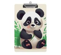 Cute Acrylic Clipboard 8.5x12 Inch - Panda Star Low Profile Clip Board for Letter/A4 Paper, Lightweight Office Supplies with Vibrant Prints, Hanging Clipboards for Work & Gift