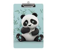 Cute Acrylic Clipboard 8.5x12 Inch - Panda Star Low Profile Clip Board for Letter/A4 Paper, Lightweight Office Supplies with Vibrant Prints, Hanging Clipboards for Work & Gift