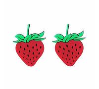 Cute Acrylic Fruit Dangle Earrings Apple Lemon Strawberry Drop Earrings Vivid Pineapple Lovely Earrings For Women Christams Birthday Gift, Resin Acrylic, No Gemstone