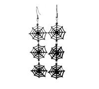 Cute Acrylic Halloween Dangle Earrings for Women Black Skull Bat Drop Earrings Gothic Fun Spooky Halloween Holiday Party Costume Jewelry Favors Accessories, M, Acrylic Zinc, No Gemstone