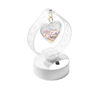 Cute Acrylic Lamp, Aesthetic Desk Decor Night Light, Compact Tabletop Size with Wooden Base, Soft Glow LED Light Panel, Girls Bedroom Lamp with Whimsical Style, Nursery Lantern for Home