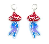 Cute Acrylic Mushroom Earrings Lightweight Tiny Dancer Beautiful Legs Ballet Dangle Drop Earrings for Women Fashion Jewelry Charms Accessories, Acrylic, unkow