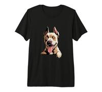 Cute Active Bold Graphic Drawing Cartoon Crossbreed Pitador Premium T-Shirt