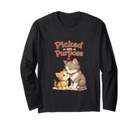 Cute Adopted or Stepdad & Child Cat Kitten Picked on Purpose Long Sleeve T-Shirt