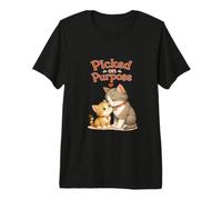 Cute Adopted or Stepdad & Child Cat Kitten Picked on Purpose Premium T-Shirt