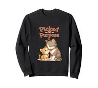 Cute adopted or stepdad & child Cat Kitten Picked on purpose Sweatshirt