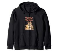 Cute adopted or stepdad & child Cat Kitten Picked on purpose Zip Hoodie