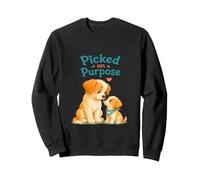 Cute adopted or stepdad & child dog puppy Picked on purpose Sweatshirt