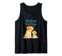 Cute Adopted or Stepdad & Child Dog Puppy Picked on Purpose Tank Top
