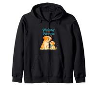 Cute adopted or stepdad & child dog puppy Picked on purpose Zip Hoodie