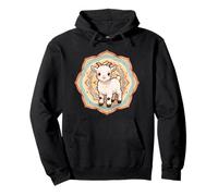 Cute, Adorable Baby Goat Mandala Pullover Hoodie