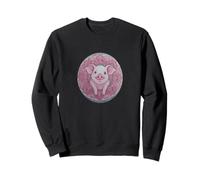 Cute adorable piggie piggy pig piglet with mandala Sweatshirt