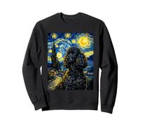 Cute Adorable Poodle Van Gogh Starry Night Inspired Art Sweatshirt