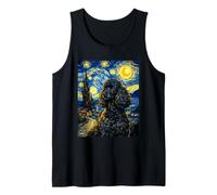 Cute Adorable Poodle Van Gogh Starry Night Inspired Art Tank Top