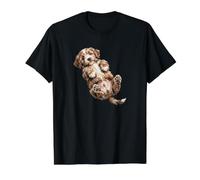 Cute Adorable Puppy Dog Waiting for A Belly Rub Value Graphic T-Shirt, Men, Black, M