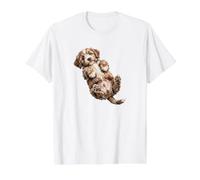 Cute Adorable Puppy Dog Waiting for A Belly Rub Value Graphic T-Shirt, Men, White, S