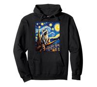 Cute Adorable Raccoon Van Gogh Starry Night Inspired Art Pullover Hoodie