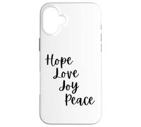 Cute Advent Hope love joy peace Christian faith Christmas Case for iPhone 16 Plus