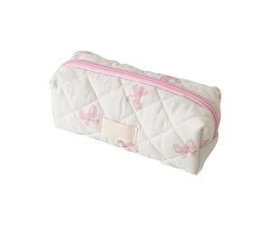 Cute Aesthetic Aesthetic, Aesthetic Pencil Case, Bow Pattern Pen Holder, School Wrestling, Makeup Bag, Portable Toilet for Teenagers Adults, Pink, Patrz opis, Unisex
