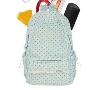 Cute Aesthetic Backpack Adjustable Shoulder Straps Zip, blue, See | Large lace bookbag, cute for university, travel, fitness, hiking, laptop, computer