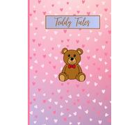 Cute Aesthetic Notebook With Pink hearts & A Teddy Bear: College Ruled Journal for Girls, Kids, Teens