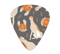 Cute Afghan Hound,12 Pcs Guitar Pick,3 Different Thickness Plectrums for Acoustic Guitar Bass Ukulele (0.46mm 0.96mm 0.71mm)