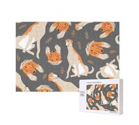 Cute Afghan Hound,300 Pieces Wooden Jigsaw Family Game Jigsaw Puzzles for Adults Teens Home Decor
