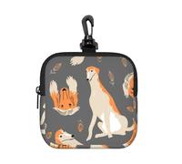 Cute Afghan Hound, Square Zipper Storage Bag, Neoprene Coin Purse, Small Wallets, Change Pouch, Change Purse