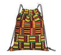 Cute African Pattern Unisex Drawstring Bag Adjustable Pe Bag Durable Drawstring Backpack For Football Climbing Yoga