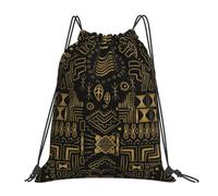 Cute African Pattern Women Men Swimming Bags Waterproof Drawstring Bag Adjustable Drawstring Backpack For Swim Hiking Picnic