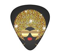 Cute African Woman Advanced guitar pick 12 pieces Three thicknesses for bass, electric guitar, acoustic guitar bag