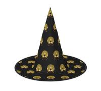 Cute African Woman Polka Printing 2 Pack Halloween Hat Soft Witch Hats For Carnivals Masquerades Space Saving Caps