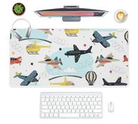 Cute Air Transport Desk Pad Long Mouse Mats for Desk with Non-Slip Rubber Base Smooth Face Large Mouse Pad 90X40 CM Large Mousemat Office Decor Home Gifts Mousepad for School Home Office Gaming