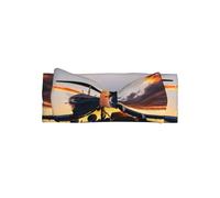 Cute Aircraft Plane at Sunset Print Baby Bow Headband â€“ Full Moon Gift for Newborns, Toddlers â€“ Skin-Friendly Hair