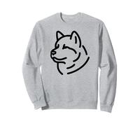 Cute Akita Lovers dog simple line art portrait Sweatshirt