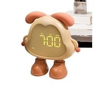 Cute Alarm Clock, Aesthetic Desk Clock, Digital Clocks with Dog Shape Design, Table Alarm with Illumination Style, Accessory Room Timepiece, Timepiece for Kids Morning Routine 12.5x4.5x12.5cm