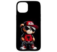 Cute Albania Flag Teddy Bear Illyrian Shqiperi Kosovo Shqip Case for iPhone 15 Plus