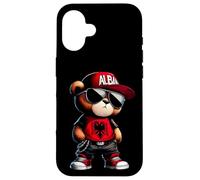 Cute Albania Flag Teddy Bear Illyrian Shqiperi Kosovo Shqip Case for iPhone 16