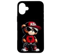 Cute Albania Flag Teddy Bear Illyrian Shqiperi Kosovo Shqip Case for iPhone 16 Plus