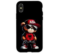 Cute Albania Flag Teddy Bear Illyrian Shqiperi Kosovo Shqip Case for iPhone X/XS